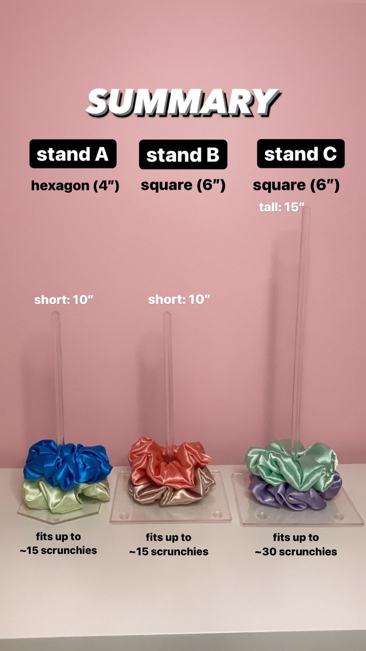 ACRYLIC SCRUNCHIE STAND