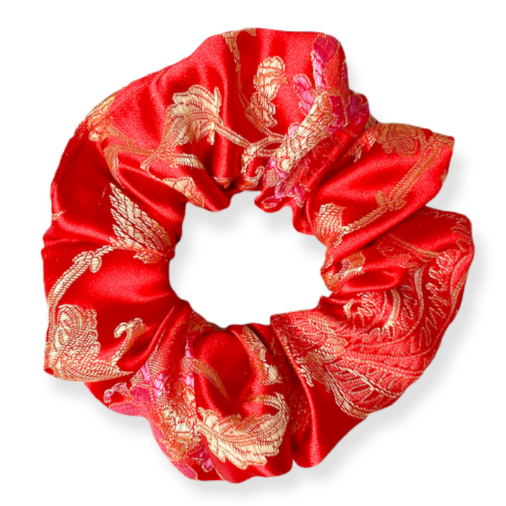 FLORAL RED BROCADE