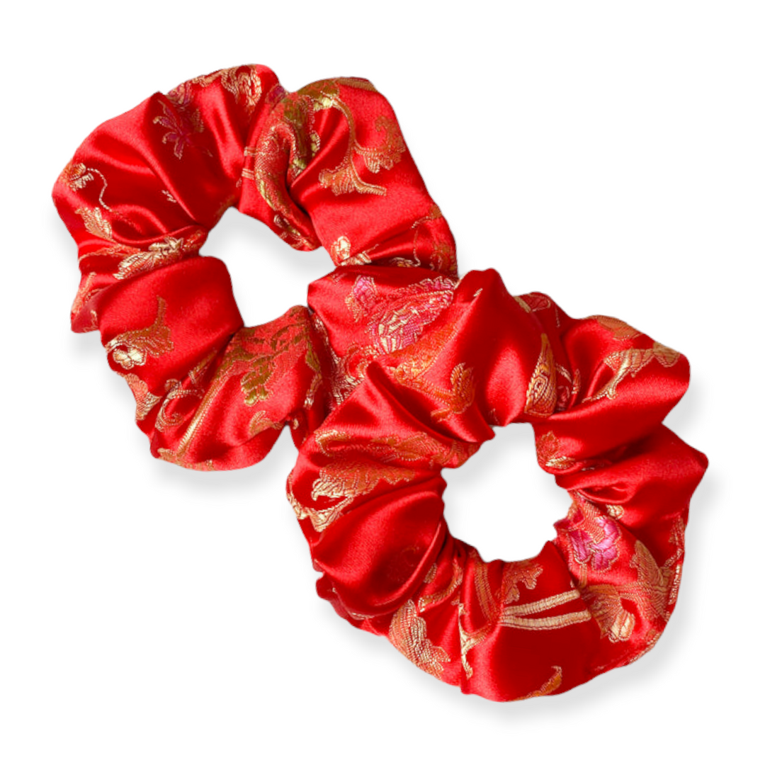 FLORAL RED BROCADE